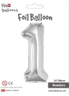 34 Gümüş Renk Folyo Balon ( 1 )