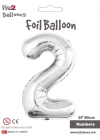 34 Gümüş Renk Folyo Balon ( 2 )