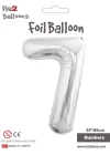 34 Gümüş Renk Folyo Balon ( 7 )