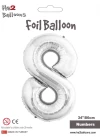 34 Gümüş Renk Folyo Balon ( 8 )