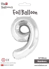 34 Gümüş Renk Folyo Balon ( 9 )