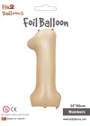 34 Karamel Renk Folyo Balon ( 1 )