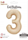 34 Karamel Renk Folyo Balon ( 3 )