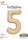 34 Karamel Renk Folyo Balon ( 5 )