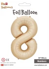 34 Karamel Renk Folyo Balon ( 8 )