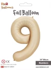 34 Karamel Renk Folyo Balon ( 9 )