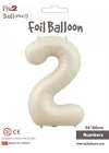34 Krem Renk Folyo Balon ( 2 )