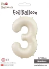 34 Krem Renk Folyo Balon ( 3 )