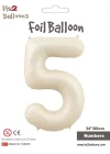 34 Krem Renk Folyo Balon ( 5 )