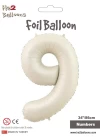 34 Krem Renk Folyo Balon ( 9 )