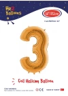 40 Altın Renk Folyo Balon ( 3 )
