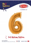 40 Altın Renk Folyo Balon ( 6 )