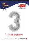 40 Gümüş Renk Folyo Balon ( 3 )