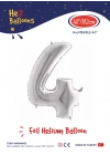40 Gümüş Renk Folyo Balon ( 4 )