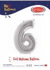 40 Gümüş Renk Folyo Balon ( 6 )