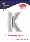 40 Gümüş Renk Folyo Balon ( K )