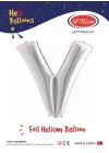 40 Gümüş Renk Folyo Balon ( V )