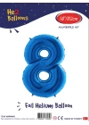40 Mavi Renk Folyo Balon ( 8 )