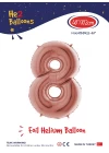 40 Rose Renk Folyo Balon ( 8 )