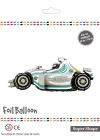 Beyaz Formula 1 Araba Folyo Balon