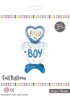 Mavi Ayaklı Baby Boy Folyo Balon