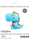 Sevimli Mavi Trex Folyo Balon