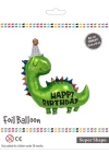 Yeşil Happy Birthday Dinazor Folyo Balon