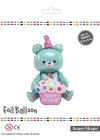 Yeşil Oturan Ayı Folyo Balon