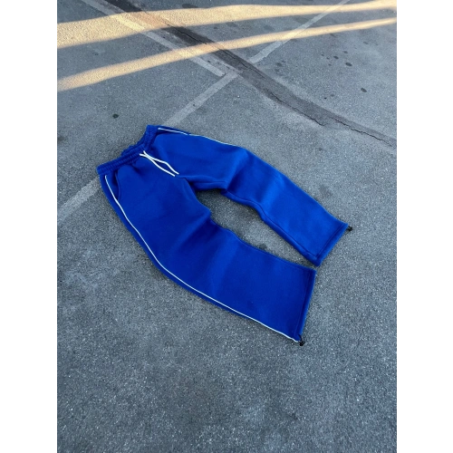 Biyeli Paça Stoper Şardonlu Eşofman Mavi