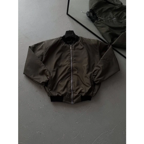 Dolgulu Unisex Bomber Ceket Haki