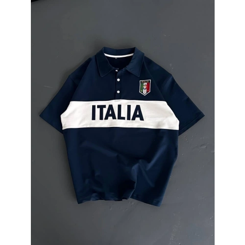 İtaly Unisex Polo Yaka Tshirt Lacivert