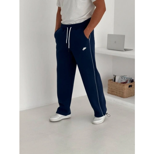 Nakışlı Şardonlu Unisex Baggy Eşofman Lacivert