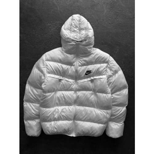 NK İçi Dolgulu Unisex Şişme Mont Beyaz
