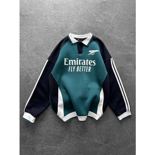 Polo Yaka Emirates Unisex Sweatshirt Yeşil