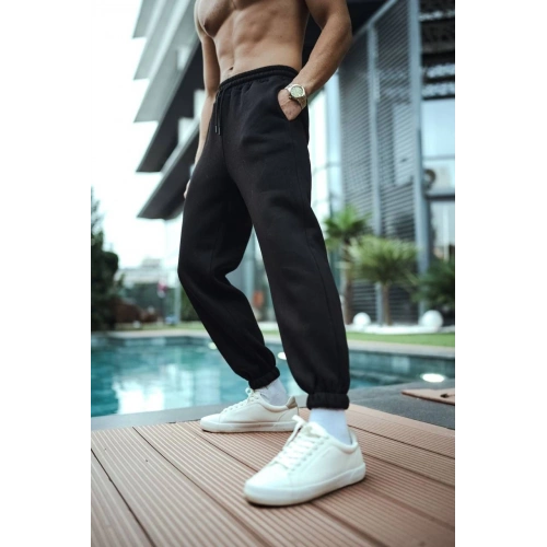 Şardonlu Unisex Basic Eşofman Siyah