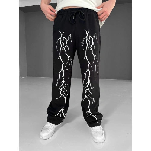 Şimşek Baskı Unisex Basic Eşofman Siyah