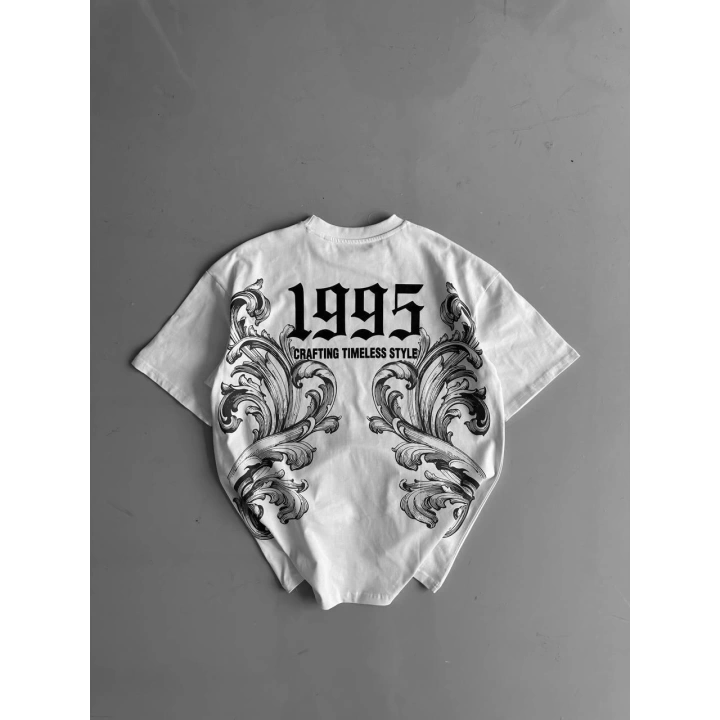 1995 Oversize Unisex T-Shirt Beyaz