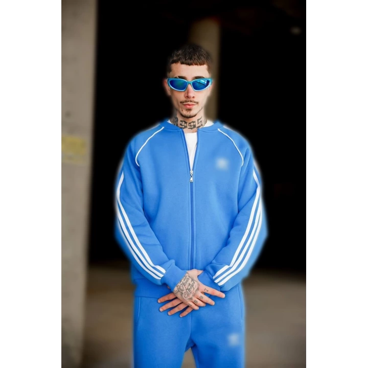 AD Kolej Oversize Unisex Eşofman Takım Mavi