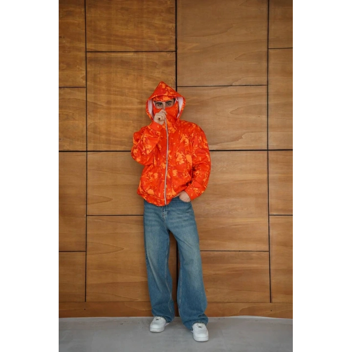 Baskılı Taraftar Maskeli Unisex Hırka Kırmızı