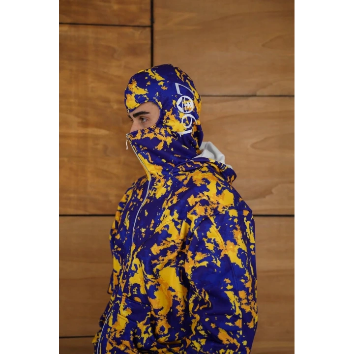 Baskılı Taraftar Maskeli Unisex Hırka Lacivert