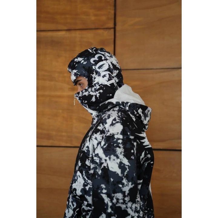 Baskılı Taraftar Maskeli Unisex Hırka Siyah