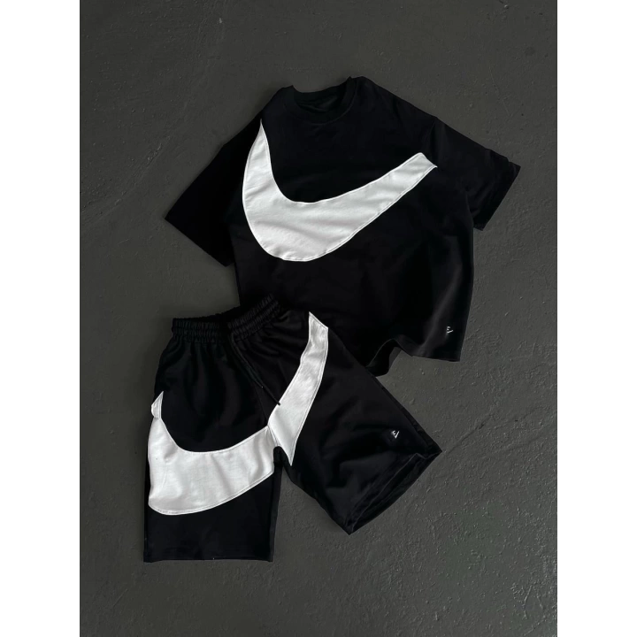 Capi Oversize Unisex Şortlu Takım Siyah