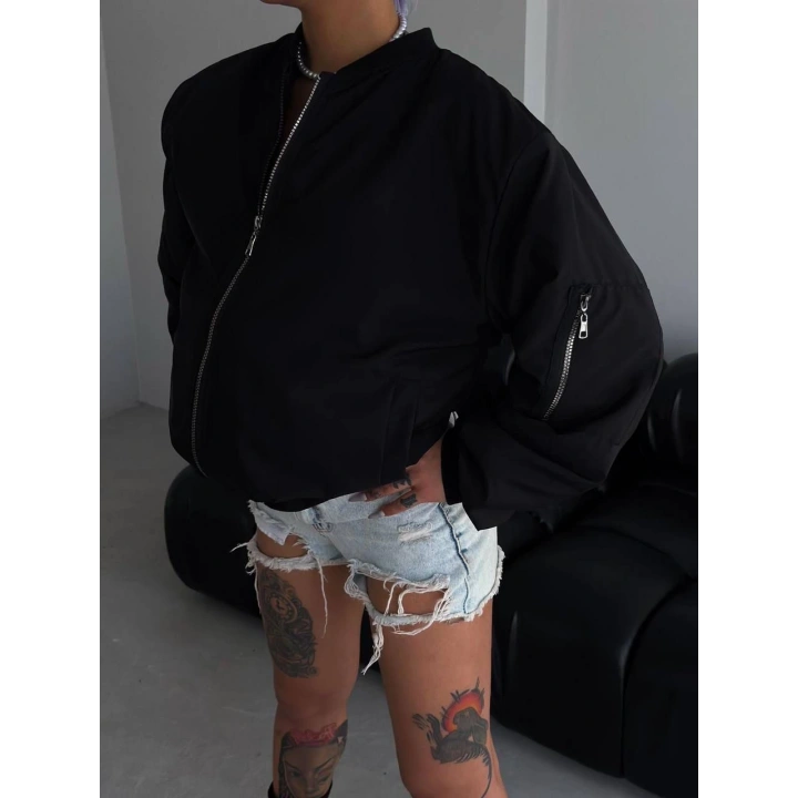Dolgulu Unisex Bomber Ceket
