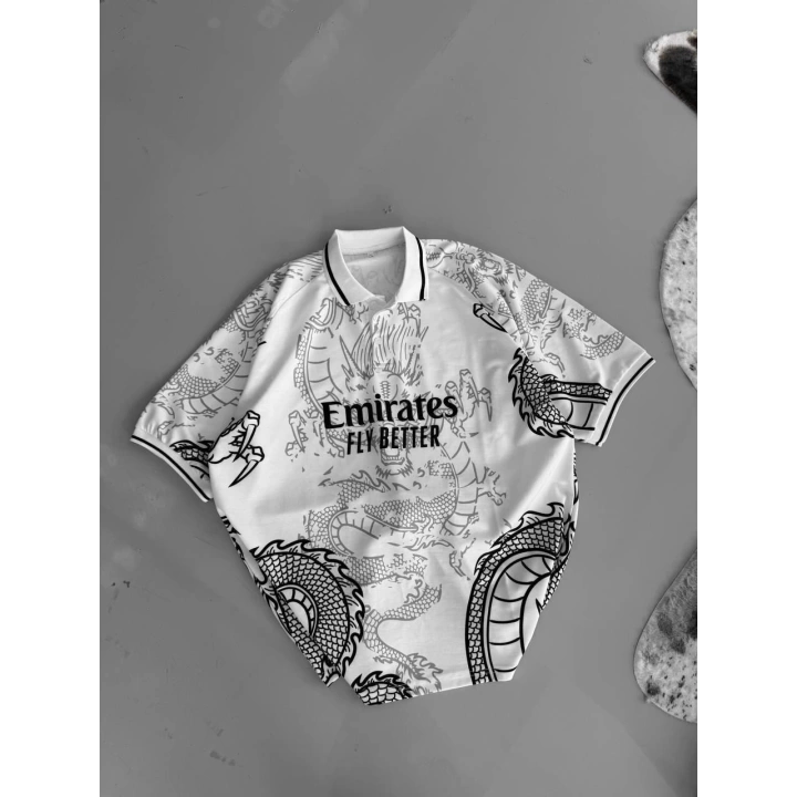 Emirates Unisex Oversize Tshirt Beyaz
