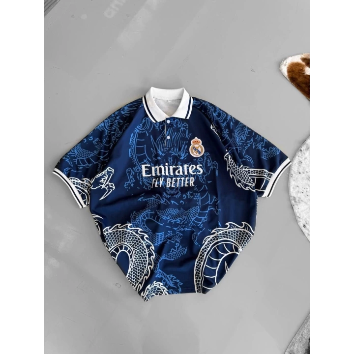 Emirates Unisex Oversize Tshirt Lacivert