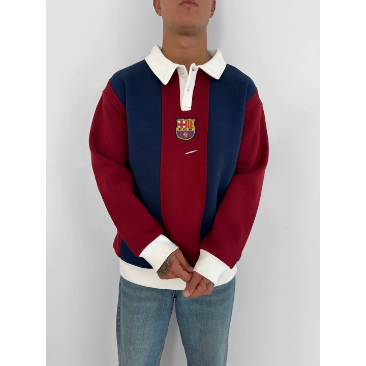 FCB Polo Yaka Unisex Sweatshirt