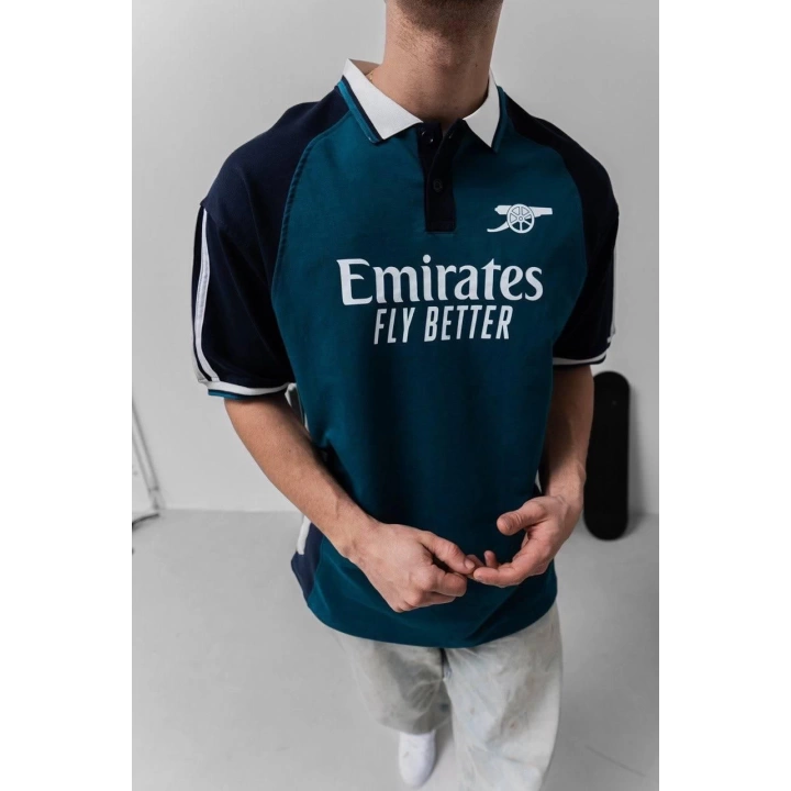 Fly Emirates Polo Yaka Tshirt Mavi