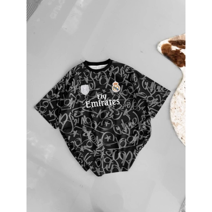 Fly Emirates Unisex Oversize T-Shirt  Siyah