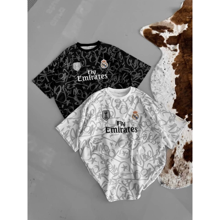 Fly Emirates Unisex Oversize T-Shirt  Siyah