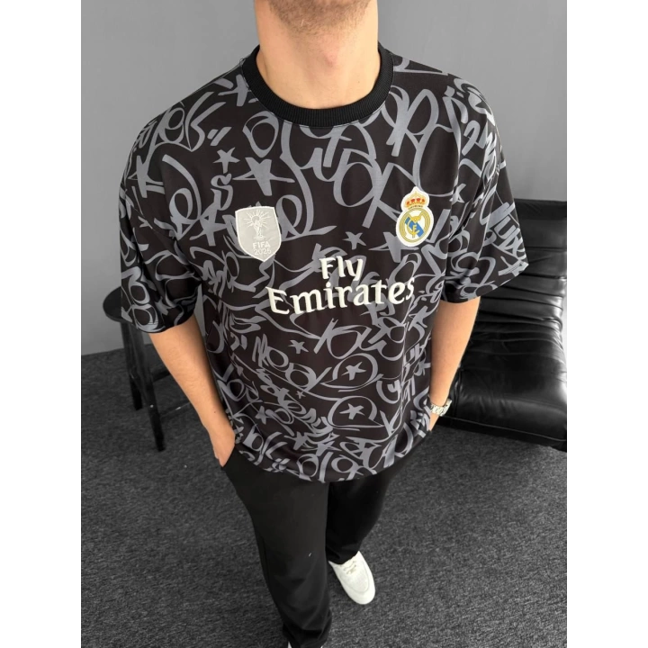 Fly Emirates Unisex Oversize T-Shirt  Siyah